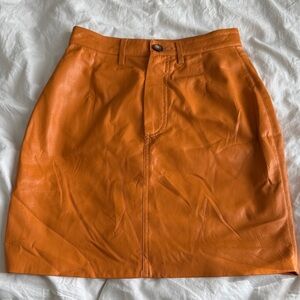 Orange Nanushka Skirt